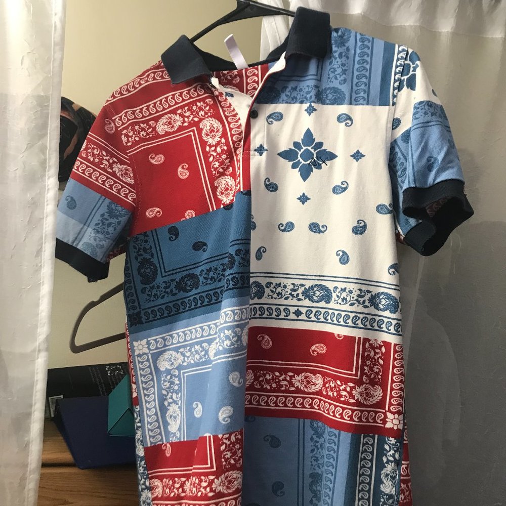 Sun68 Men's Patterned Polo Shirt